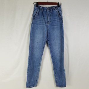 SO‎ Jeans Juniors Size 1 High Rise Mom Blue Denim Womens Medium Wash W26 x L24